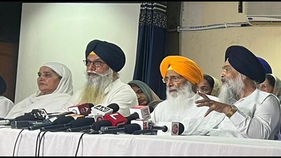 The Shiromani Akali Dal (SAD) rebel group on Wednesday rejected the expulsion of eight leaders who have launched a tirade against party president Sukhbir Singh Badal. (HT Photo)