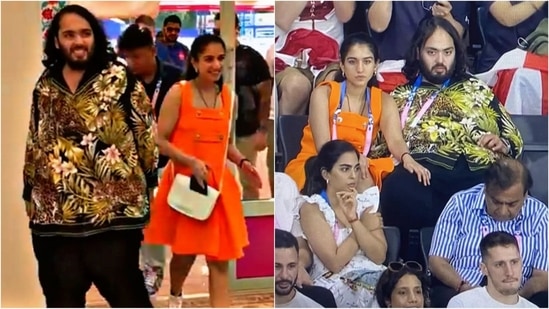 Anant Ambani and Radhika Merchant were spotted enjoying the Paris 2024 Olympics in style.(Instagram)