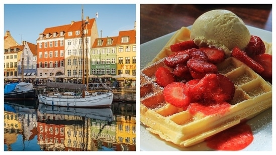 You'll find scrumptious Nordic cuisine at Copenhagen with aromatic herbs, root vegetables and shellfish. The classic Copenhagen dish, and a staple of Danish cuisine, is Smørrebrød. This open-faced sandwich is made with a buttered slice of dark rye bread and topped with various ingredients. You'll also find good waffles with traditional twists. Overall, Copenhagen is a great place to enjoy Nordic cuisine and desserts. (Pixabay)