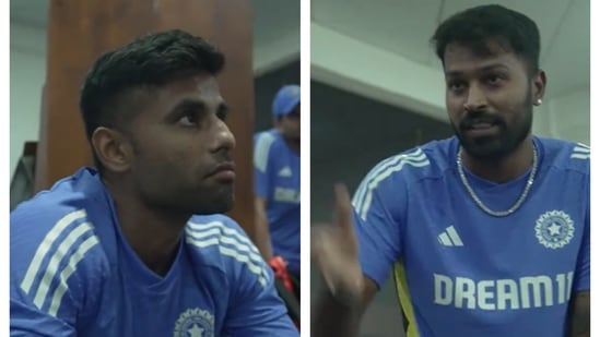 When Hardik Pandya addressed Suryakumar Yadav directly in the dressing room, the camera focused on him, who had an awkward smile on his face.