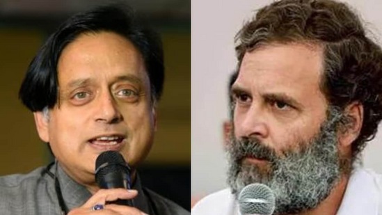Congress leaders Shashi Tharoor and Rahul Gandhi Congress leaders Shashi Tharoor and Rahul Gandhi