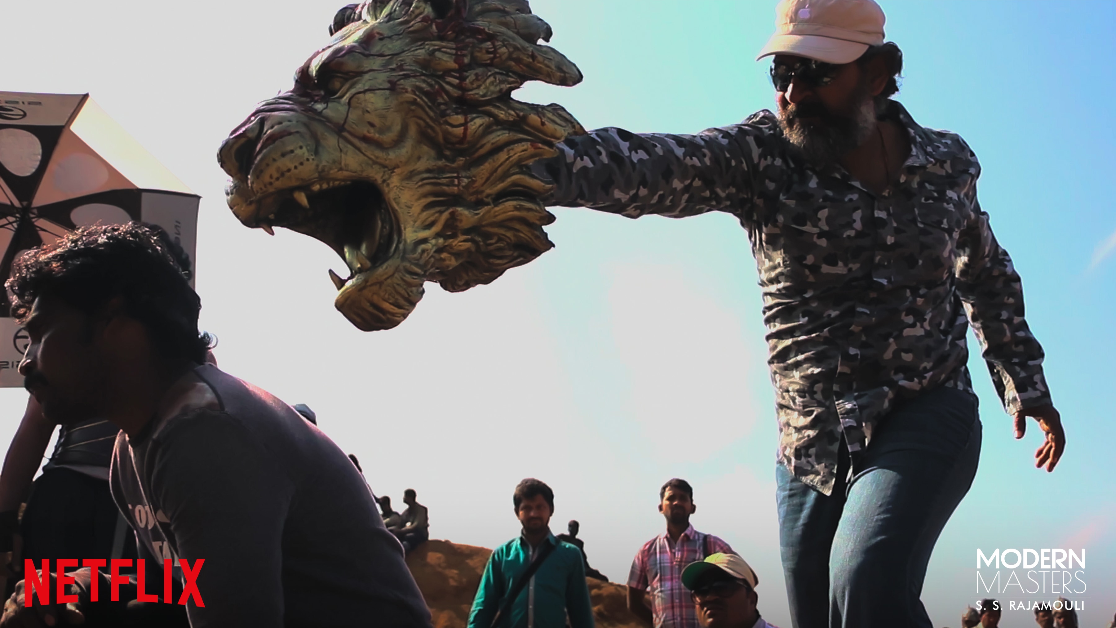 A still of SS Rajamouli in action from Modern Masters