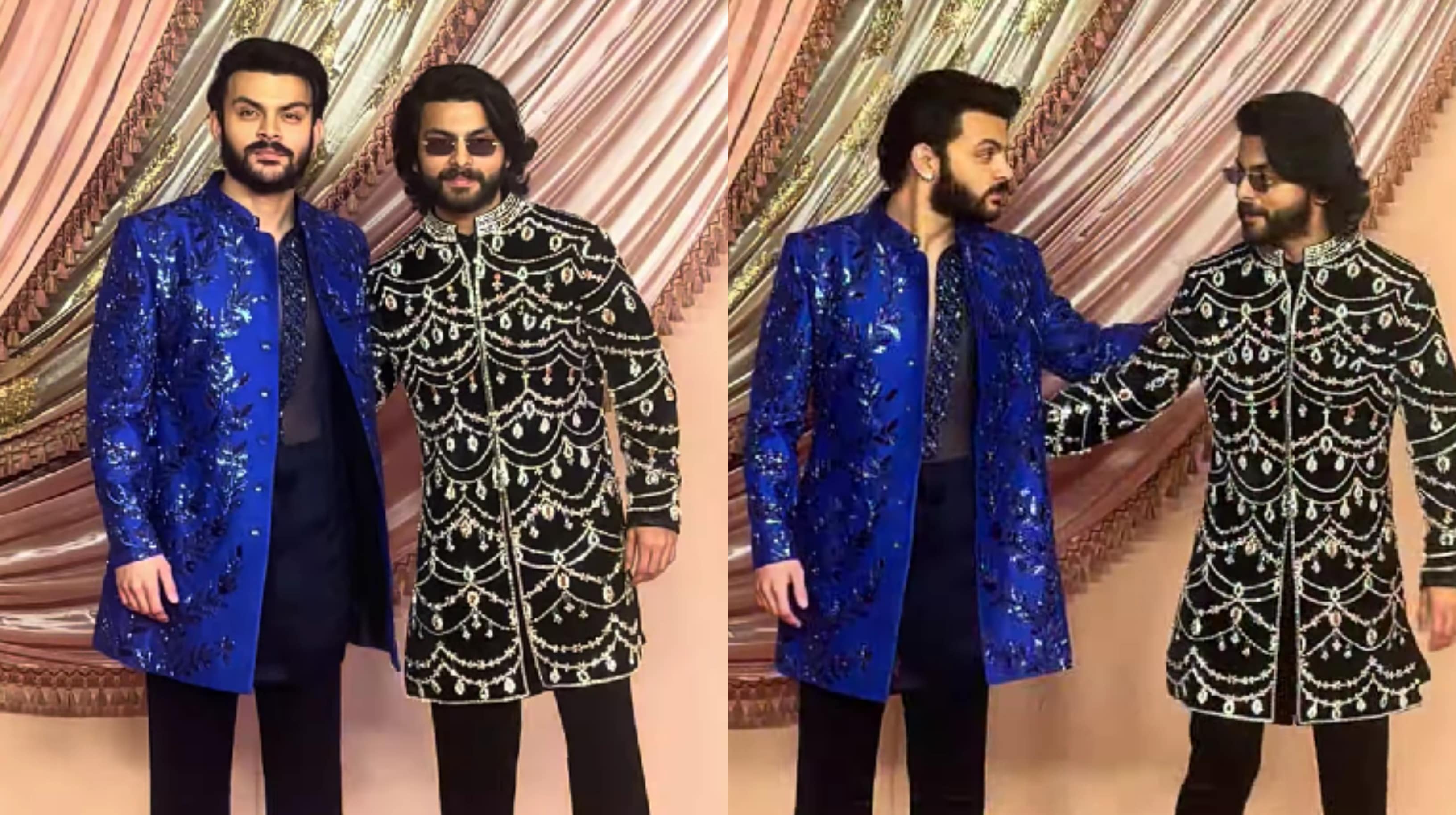 Veer y Shikhar en la ceremonia de Sangeet de Anant Ambani