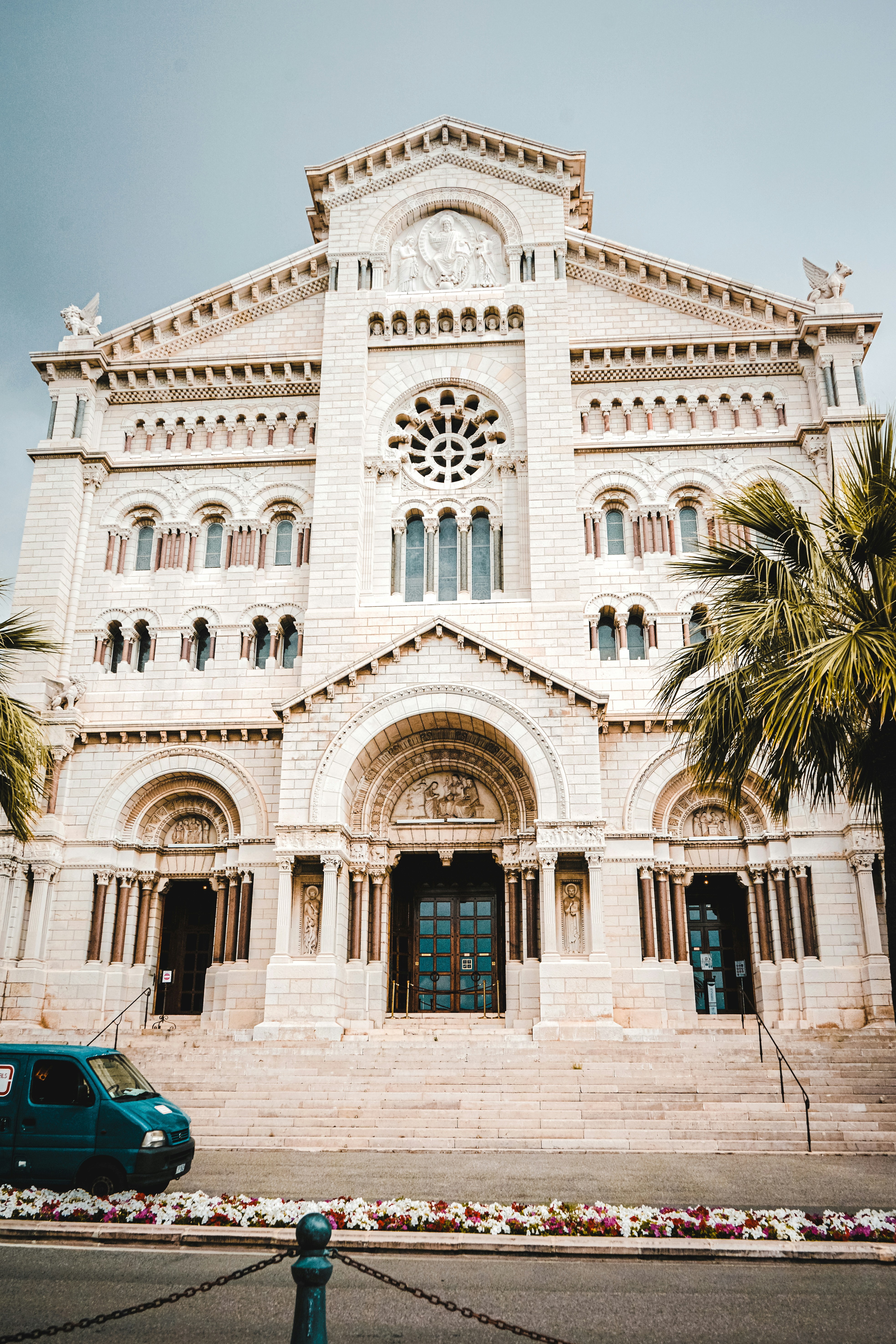 The white imposing exteriors contrast the colourful frescoes inside.(Unsplash)