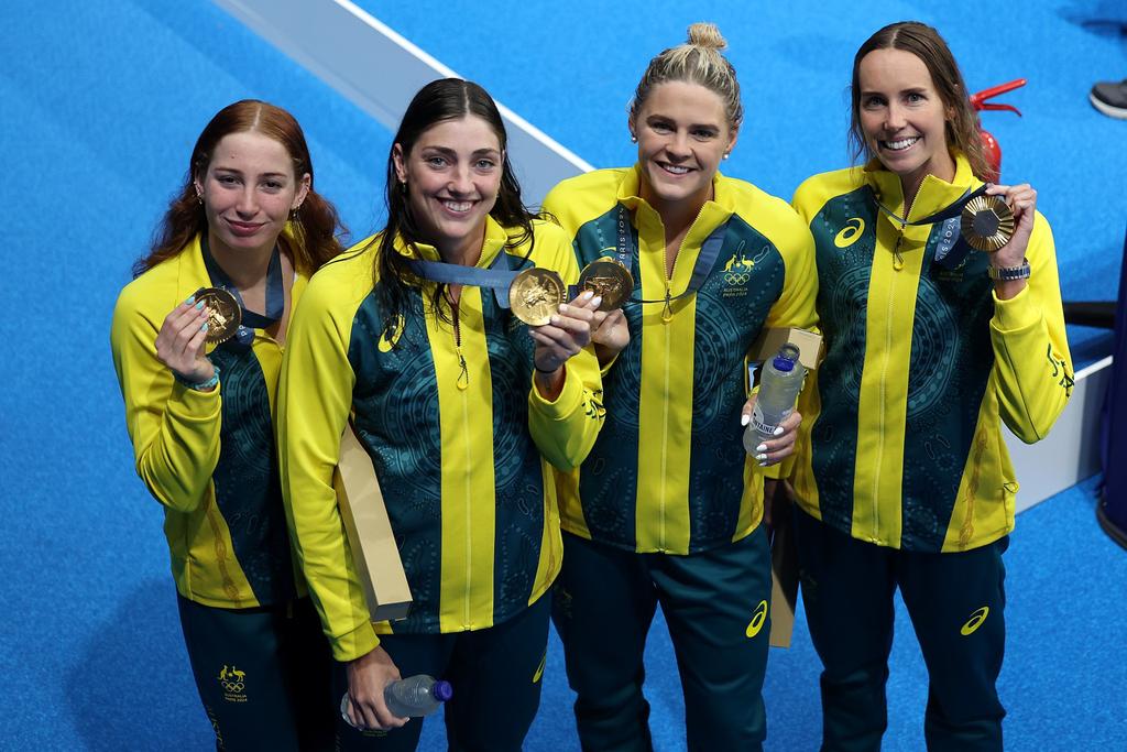 The Australian 4x100 freestyle relay team The Australian 4x100 freestyle relay team