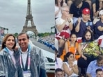 Ambanis attending the Paris 2024 Olympics. (Screengrab) Ambanis attending the Paris 2024 Olympics. (Screengrab)