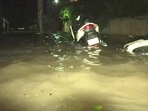 Visuals of waterlogged Delhi after a spell of record rainfall.(X/ANI) Visuals of waterlogged Delhi after a spell of record rainfall.(X/ANI)