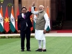 Prime Minister Narendra Modi and Vietnam Prime Minister Phạm Minh Chinh hold hands as they meet at Hyderabad House in New Delhi August 1. Prime Minister Narendra Modi and Vietnam Prime Minister Phạm Minh Chinh hold hands as they meet at Hyderabad House in New Delhi August 1.
