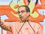 Mumbai, India. June 19, 2024: Shiv Sena (UBT) party chief Uddhav Thackeray addressed the party workers on the occasion of Shiv Sena's 58th foundation day at Shanmukhanand Hall in Matunga, Mumbai on Wednesday. June 19, 2024. (Photo by Raju Shinde/HT Photo) Mumbai, India. June 19, 2024: Shiv Sena (UBT) party chief Uddhav Thackeray addressed the party workers on the occasion of Shiv Sena's 58th foundation day at Shanmukhanand Hall in Matunga, Mumbai on Wednesday. June 19, 2024. (Photo by Raju Shinde/HT Photo)