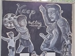 The Sports Complex of Ramjas College has got a new mural that aims to inspire freshers to click photos for Instagram, The Sports Complex of Ramjas College has got a new mural that aims to inspire freshers to click photos for Instagram,