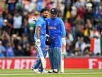 Rohit Sharma (L) and MS Dhoni during the 2019 World Cup Rohit Sharma (L) and MS Dhoni during the 2019 World Cup