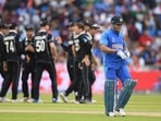 MS Dhoni makes his final walks back in India jersey.