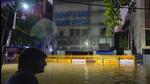 Amid furore over waterlogging-related deaths at Rau’s IAS Study Circle, the road outside the coaching centre was severely waterlogged again during an extreme rainfall in the intervening night of July 31 and August 1. (PTI) Amid furore over waterlogging-related deaths at Rau’s IAS Study Circle, the road outside the coaching centre was severely waterlogged again during an extreme rainfall in the intervening night of July 31 and August 1. (PTI)