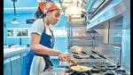 In The Bear (2022), chef Sydney makes an omelette that has since gone viral. In The Bear (2022), chef Sydney makes an omelette that has since gone viral.