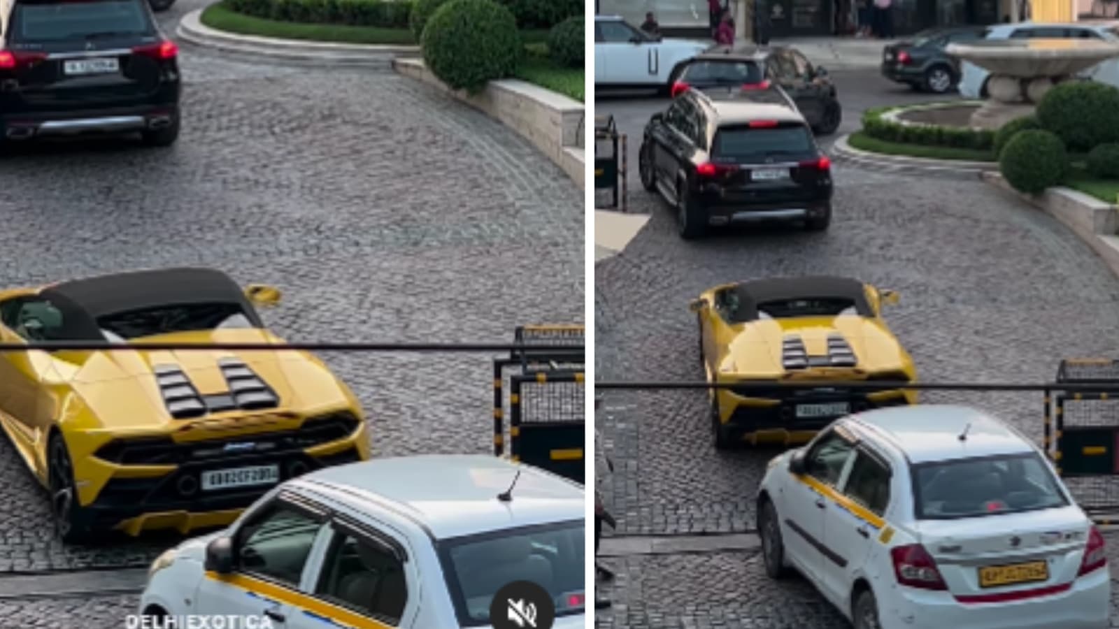 Lamborghini, Rolls Royce, Merc line up outside Delhi’s poshest mall. But the car that caught everyone’s attention was…