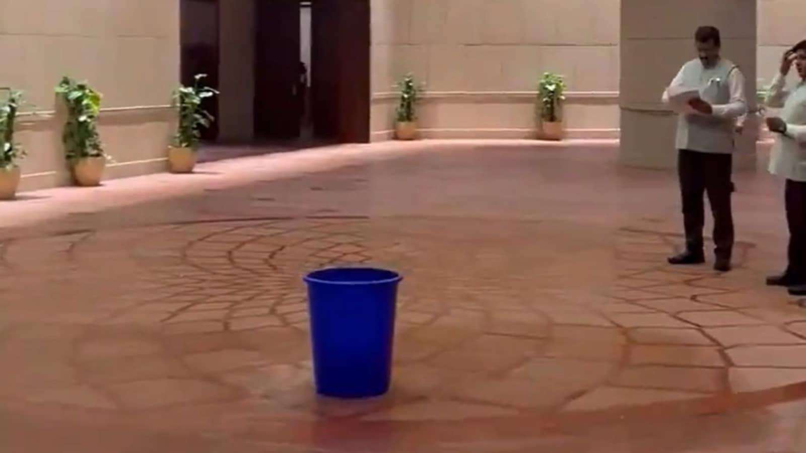 ‘Rainwater leakage’ in Parliament building, Congress MP shares video