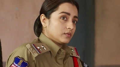 Brinda review: Trisha Krishnan in a still from the Telugu web series. Brinda review: Trisha Krishnan in a still from the Telugu web series.