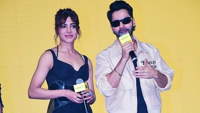 Samantha Ruth Prabhu and Varun Dhawan at the teaser launch of Citadel: Honey Bunny. Samantha Ruth Prabhu and Varun Dhawan at the teaser launch of Citadel: Honey Bunny.