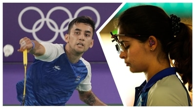 Lakshya Sen and Manu Bhaker are headlining India's Day 7 at the Paris Olympics (PTI) Lakshya Sen and Manu Bhaker are headlining India's Day 7 at the Paris Olympics (PTI)