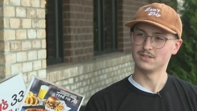 According to Noah Bierig, a 19-year-old waiter at Bubba's 33 in Wichita, the incident occurred two weeks ago on Sunday while he was serving to a group of young men. (Kake News)