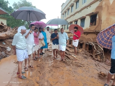 Visuals from the Chooralmala school after the landslide. (Pic received from CPI RS MP Sandosh Kumar)
