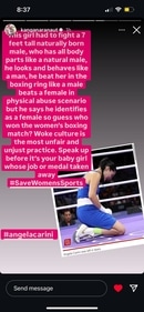 Kangan shared a photo of Italian boxer Angelina Carine after she lost to Algerian Imane Khelif. Kangan shared a photo of Italian boxer Angelina Carine after she lost to Algerian Imane Khelif.