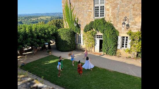 At France’s women-only Camp Chateau, women engage in typical “girly” activities.