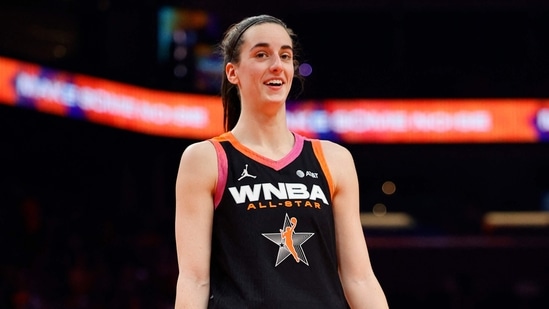 Caitlin Clark #22 of Team WNBA looks on in the second half during the 2024 WNBA All Star Game at Footprint Center on July 20, 2024 in Phoenix, Arizona. Alex Slitz/Getty Images/AFP (Photo by Alex Slitz / GETTY IMAGES NORTH AMERICA / Getty Images via AFP)(Getty Images via AFP)