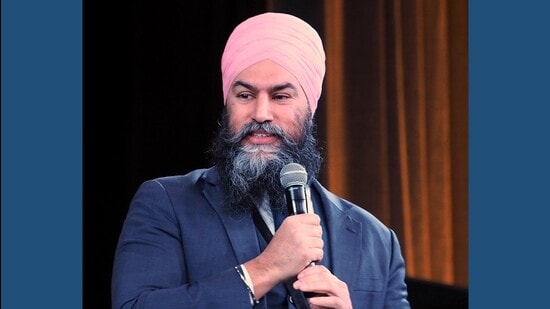 Canada’s principal opposition Conservative Party has launched attack ads targeting New Democratic Party (NDP) leader Jagmeet Singh for propping up the minority Liberal Party government of Prime Minister Justin Trudeau. (HT Photo)