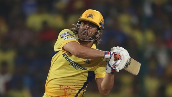 Chennai Super Kings' MS Dhoni during IPL 2025(AP)