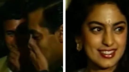 Saif Ali Khan, Salman Khan, and Juhi Chawla at Chaand Ka Tukda music launch in 1994