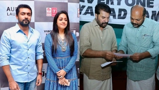 Suriya, Jyotika, Mammootty donate to the Kerala CM relief fund.