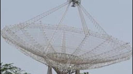 The GMRT is located near Khodad village, approximately 90 km north of Pune. It was built and is being operated by the National Centre for Radio Astrophysics (NCRA) Pune of the TIFR. (HT FILE PHOTO) The GMRT is located near Khodad village, approximately 90 km north of Pune. It was built and is being operated by the National Centre for Radio Astrophysics (NCRA) Pune of the TIFR. (HT FILE PHOTO)