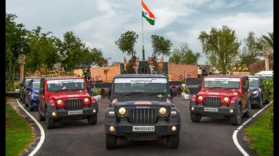 The Mahindra SUVs had driven from Tezpur in the east, Tanot in the West, and Kochi in the South.