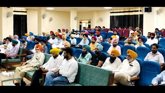 The Punjab Agricultural University (PAU), Ludhiana, Kisan Club hosted its monthly training camp for members here on Thursday. (HT Photo)