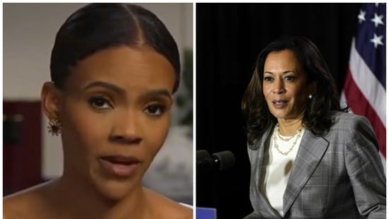 Candice Owens posted an over 8-minute video on X to talk about Harris. The video, which has garnered over 1.7 million views so far, begins with the US VP' Kamala Harris' viral “coconut tree” remarks.(X/AP)