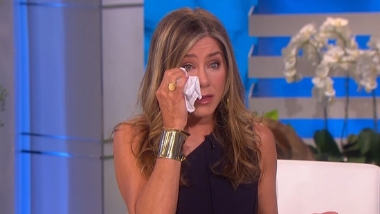 Jennifer Aniston breaks down in tears on The Morning Show set