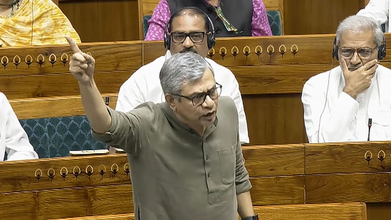 New Delhi: Union Railway Minister Ashwini Vaishnaw speaks in the Lok Sabha during the Monsoon session of Parliament, in New Delhi, Thursday, Aug. 1, 2024. (PTI)