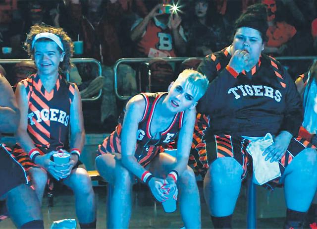 Katy Perry (centre) took three years to respond to Taylor Swift’s Bad Blood diss track.