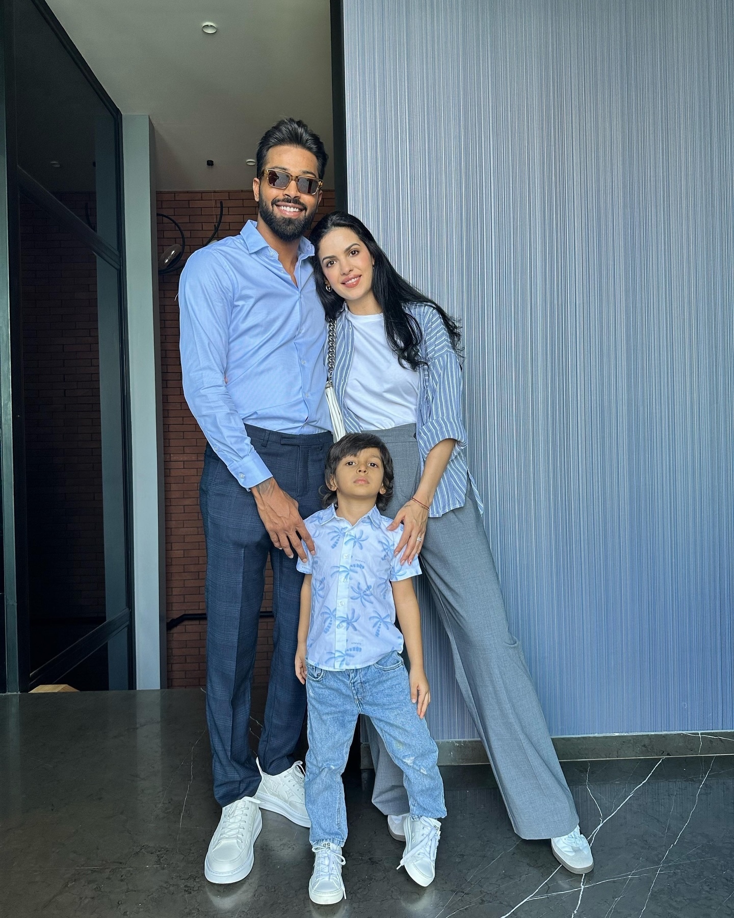 A file photo of Hardik Pandya and Nataša Stanković with their son Agastya