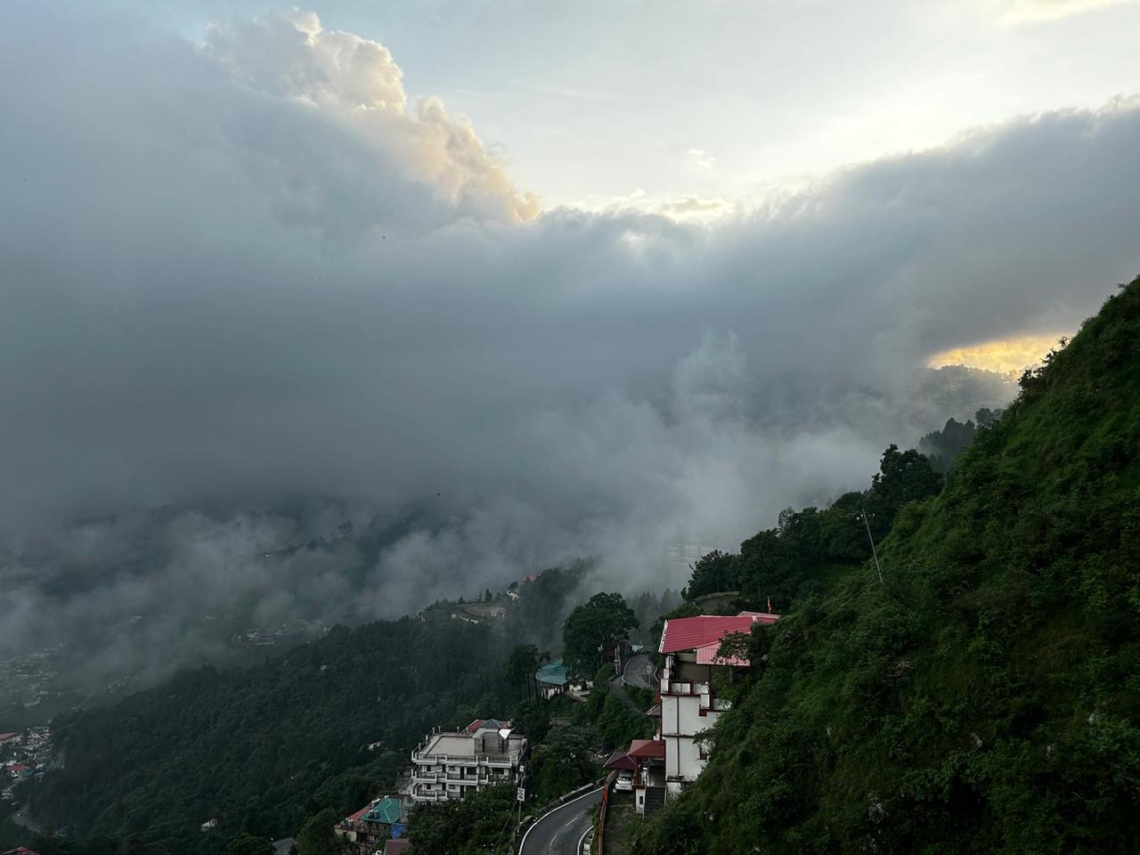 Mussoorie during the monsoon. 