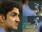 Gautam Gambhir during India's practice session ahead of the 1st ODI against Sri Lanka