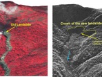 Images from ISRO satellite reveal spot before and after July 30's landslides. Images from ISRO satellite reveal spot before and after July 30's landslides.