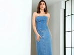 With an off-shoulder corset denim top like actor Kriti Sanon, your date night outfit is sorted(Photo: Instagram) With an off-shoulder corset denim top like actor Kriti Sanon, your date night outfit is sorted(Photo: Instagram)