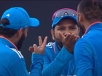 Virat Kohli and Rohit Sharma can't stop laughing with Axar Patel as Sri Lanka batter walks despite being given not out by the umpire; replays prove he was wrong.