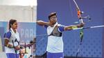 India’s mixed team pair of Dhiraj Bommadevara and Ankita Bhakat lost to USA in the bronze medal match. (PTI) India’s mixed team pair of Dhiraj Bommadevara and Ankita Bhakat lost to USA in the bronze medal match. (PTI)