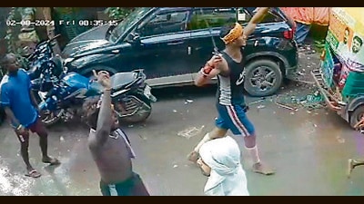 14 people were injured in a clash between two groups of Kanwariyas in Sector 12 on Friday morning, over an incident of road rage that took place on July 27 when both groups were leaving for Haridwar, police said. (SCREENGRAB) 14 people were injured in a clash between two groups of Kanwariyas in Sector 12 on Friday morning, over an incident of road rage that took place on July 27 when both groups were leaving for Haridwar, police said. (SCREENGRAB)