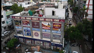 A number of coaching centres in the city are operating without the necessary permissions from the Municipal Corporation of Gurugram (MCG), putting students and staff at risk regularly. (Parveen Kumar/HT PHOTO) A number of coaching centres in the city are operating without the necessary permissions from the Municipal Corporation of Gurugram (MCG), putting students and staff at risk regularly. (Parveen Kumar/HT PHOTO)
