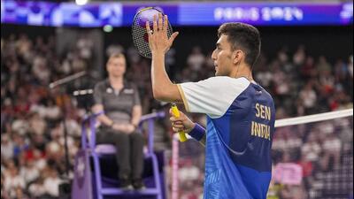 India’s Lakshya Sen after winning the men’s singles quarter-final against Chinese Taipei's Chou Tien Chen. (PTI) India’s Lakshya Sen after winning the men’s singles quarter-final against Chinese Taipei's Chou Tien Chen. (PTI)