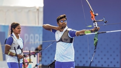 Ankita Bhakat and Dhiraj Bommadevara became the first Indian pair to reach the mixed team archery semi-final at the Olympics. They couldn't go past South Korea though and then went on to lose the bronze medal match to the USA. (HT_PRINT) Ankita Bhakat and Dhiraj Bommadevara became the first Indian pair to reach the mixed team archery semi-final at the Olympics. They couldn't go past South Korea though and then went on to lose the bronze medal match to the USA. (HT_PRINT)